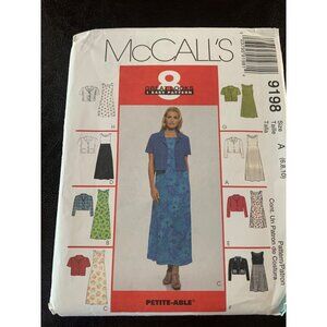 McCall's Misses Dress Coat Sewing Pattern Sz 6 - 10 9198 - Uncut